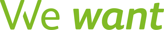 Illustrations-Schriftzug: We want