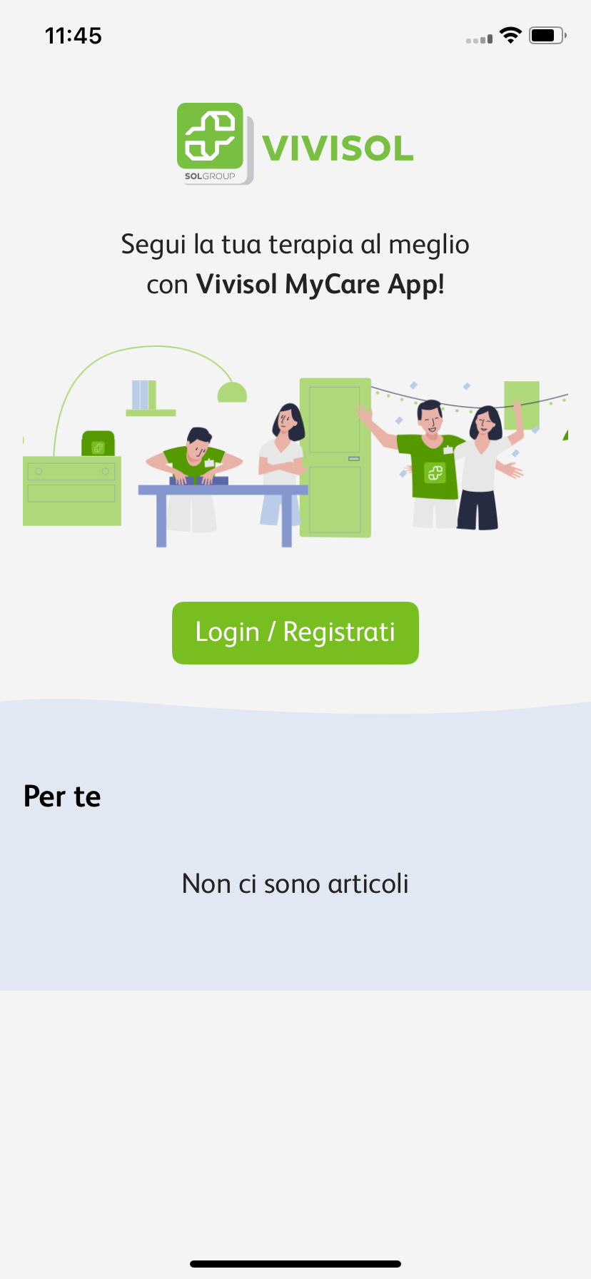 Schermata Login iPhone